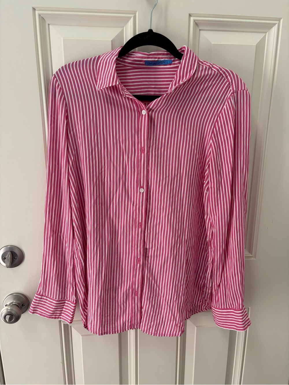 J. McLaughlin Pink Rivera Silk Blend Shirt Size Large